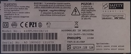 TV Philips Model 42PFL9803H/10 alle Platinen aus dem Fernseher Preis pro Platine