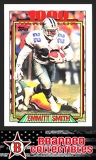 1992 Topps Emmitt Smith 1000 Yard Club #1b Dallas Cowboys