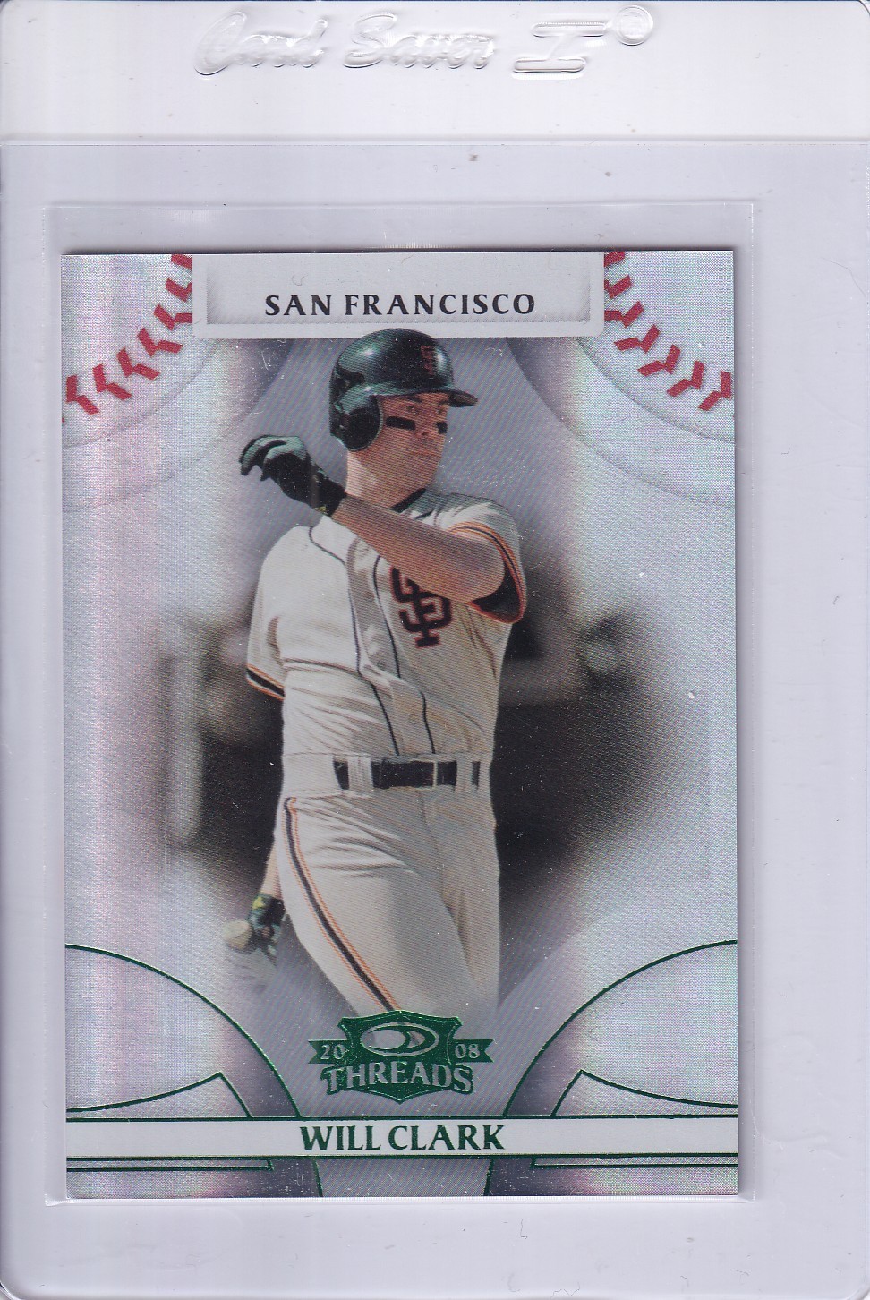 2008 Donruss Threads Century Proof Green 44 Will Clark San Francisco Giants /250