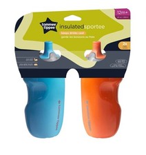 Tommee Tippee Insulated Sporty Spout Bottle, 9oz, No Spill Toddler Water Bottle