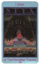 Styx Paradise Theatre Tour 1981. Souvenir Cloth Sticker. OTTO