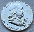 1962 Proof Franklin Half Dollar 90% Silver-INV#8343