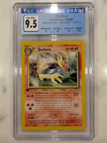 Quilava (1st Edition) graded CGC 10 for sale on eBay