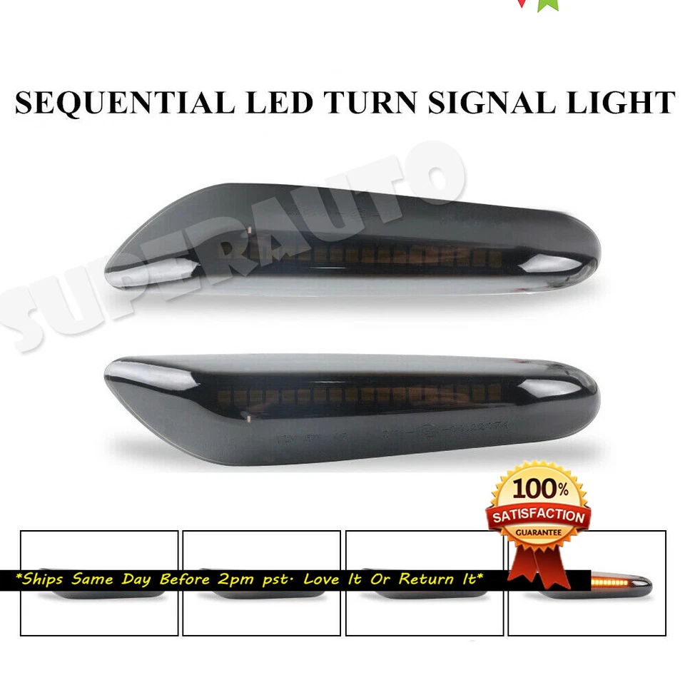Luces de señal de giro LED de humo dinámico para BMW E90 E83 E92 E82 E46 E6 Foto 2 de 4