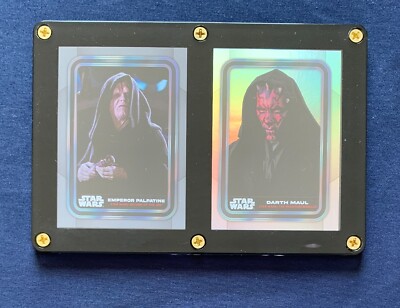 2023 Topps Star Wars Framed Trading Cards Set Emperor Palpatine & Darth Maul