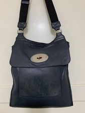 Mulberry Antony Grey Soft Leather Lined Messenger Crossbody Large Bag 