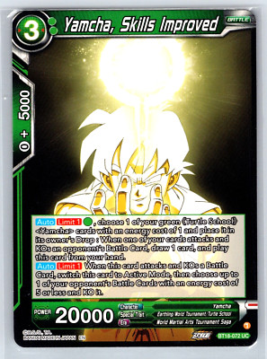 Dragon Ball Super Yamcha, Skills Improved BT18-072 UC - NM