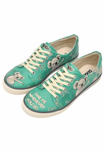 Dogo Zapatos Vegano Cuero Koala abrazo para mujer Zapatillas-Verde | eBay