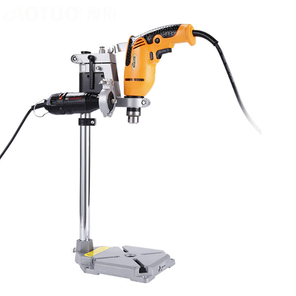 Double-hole Electric Drill Holder/Stand Bench Press Power Tool Clamp Bracket New