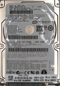 250 GB SATA Fujitsu MHZ2250BH  5400 RPM 8MB Cache HDD 2.5" interne Festplatte