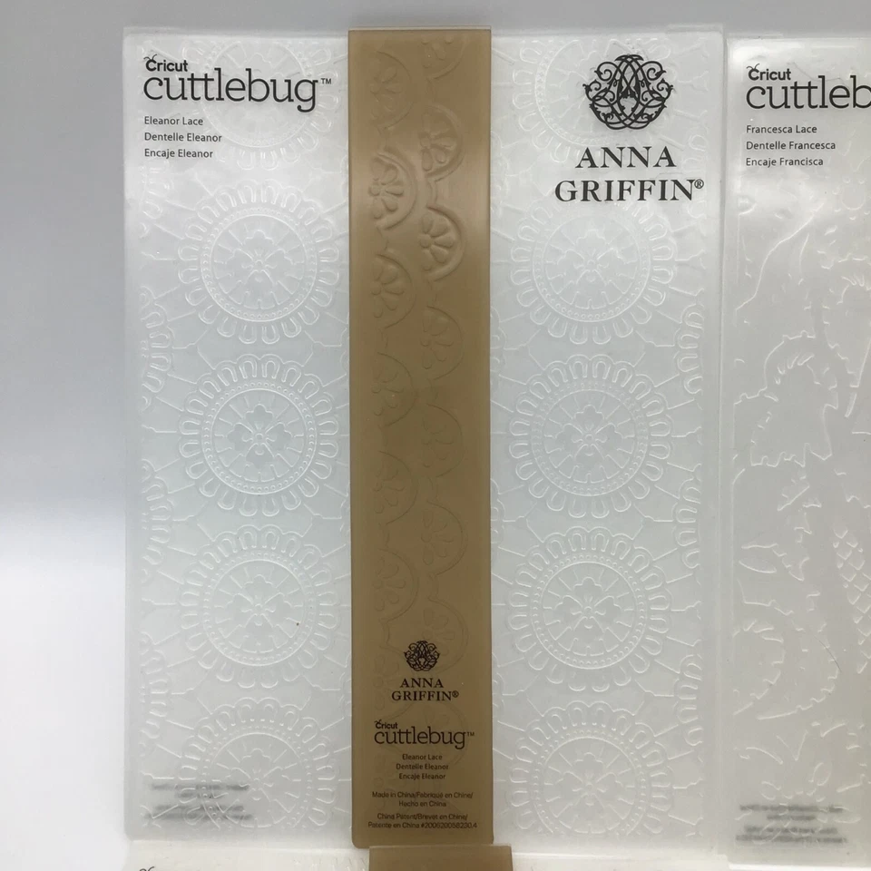 Cricut Cuttlebug Anna Griffin Embossing Folders & Borders 7 In x 5 In Set Of 4 - Image 2 of 4