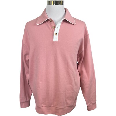 ASOS DESIGN oversized rugby polo sweatshirt in dusty pink M Medium  117395462