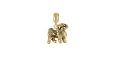 Shih Tzu Jewelry 14k Gold Handmade Shih Tzu Charm Slide SZ21R-PNSG