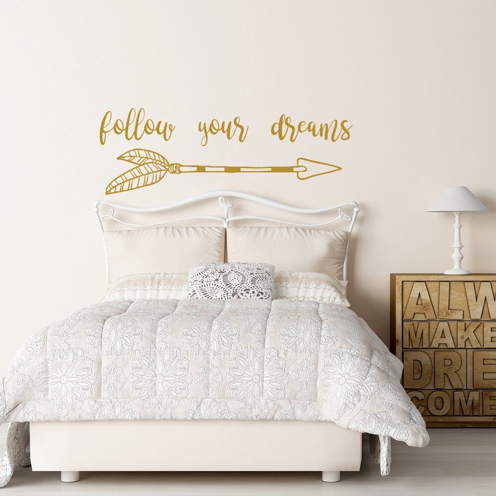 Follow Your Dreams Wall Decal Quote Decor