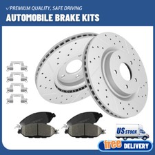 Front Brake Rotors+Ceramic Pads Kit Set for Nissan Pathfinder Infiniti QX60 JX35
