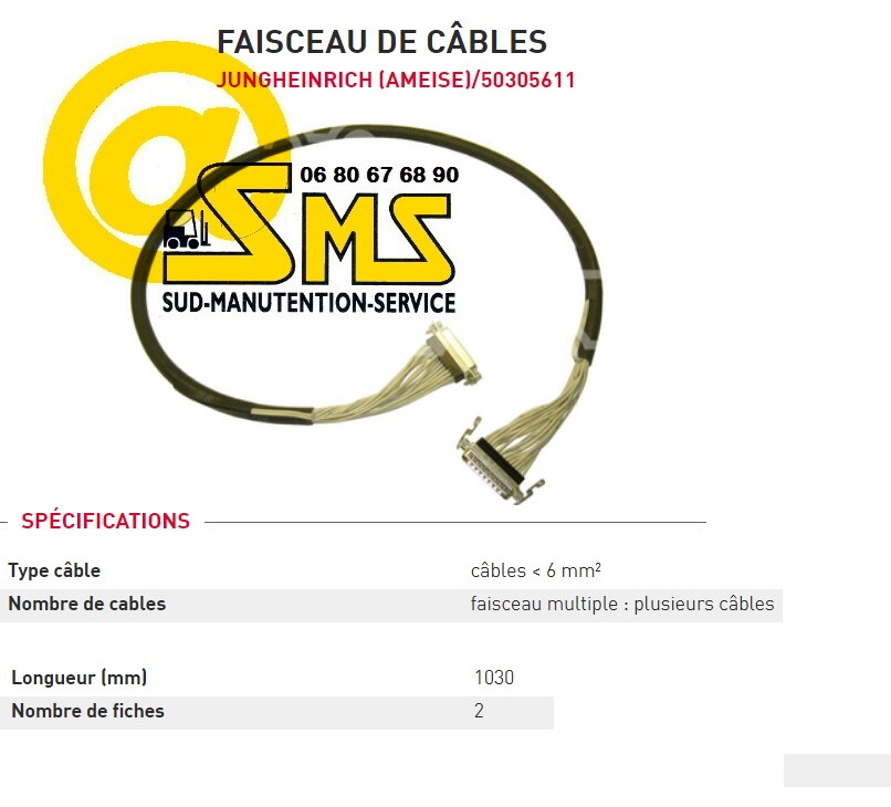 Faisceau cable de commande EJD 20 Jungheinrich 50305611 pour transpalette