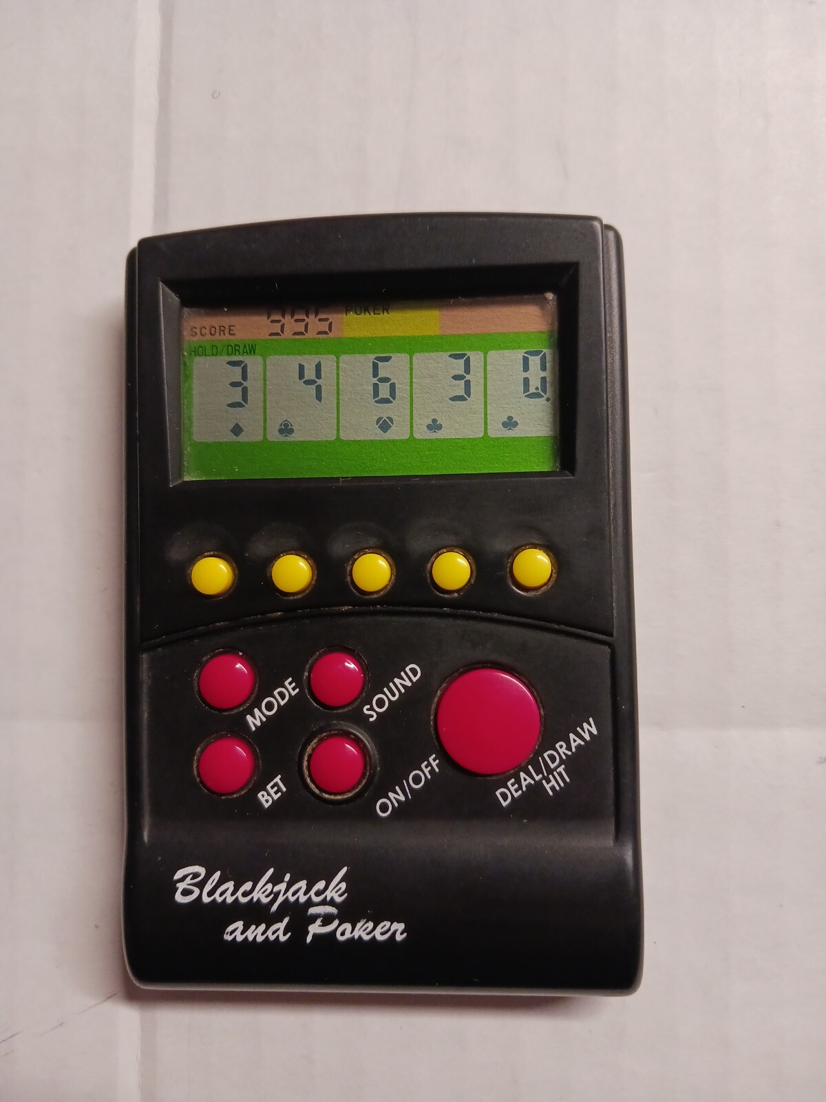 VINTAGE BLACKJACK AND POKER 2 IN 1 HANDHELD ELECTRONIC CASINO GAME