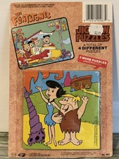 1990 The Flintstones Unopened Pack of 4 Jigsaw Puzzles Gordy Toys