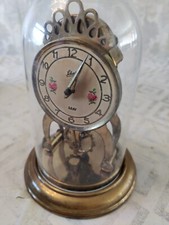 Vintage Schatz 8Day Anniversary Clock Visible Wheel Movement 2Jewel, 10.5x14.5cm