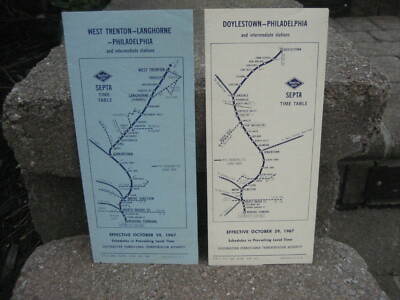 1967 Leselinien RR Zeittafeln & Karte... 2 Stück... Philadelphia