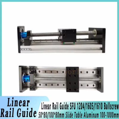 Double Square Linear Guide Sliding Table SFU 1204/1605/1610 100-1000mm Stroke