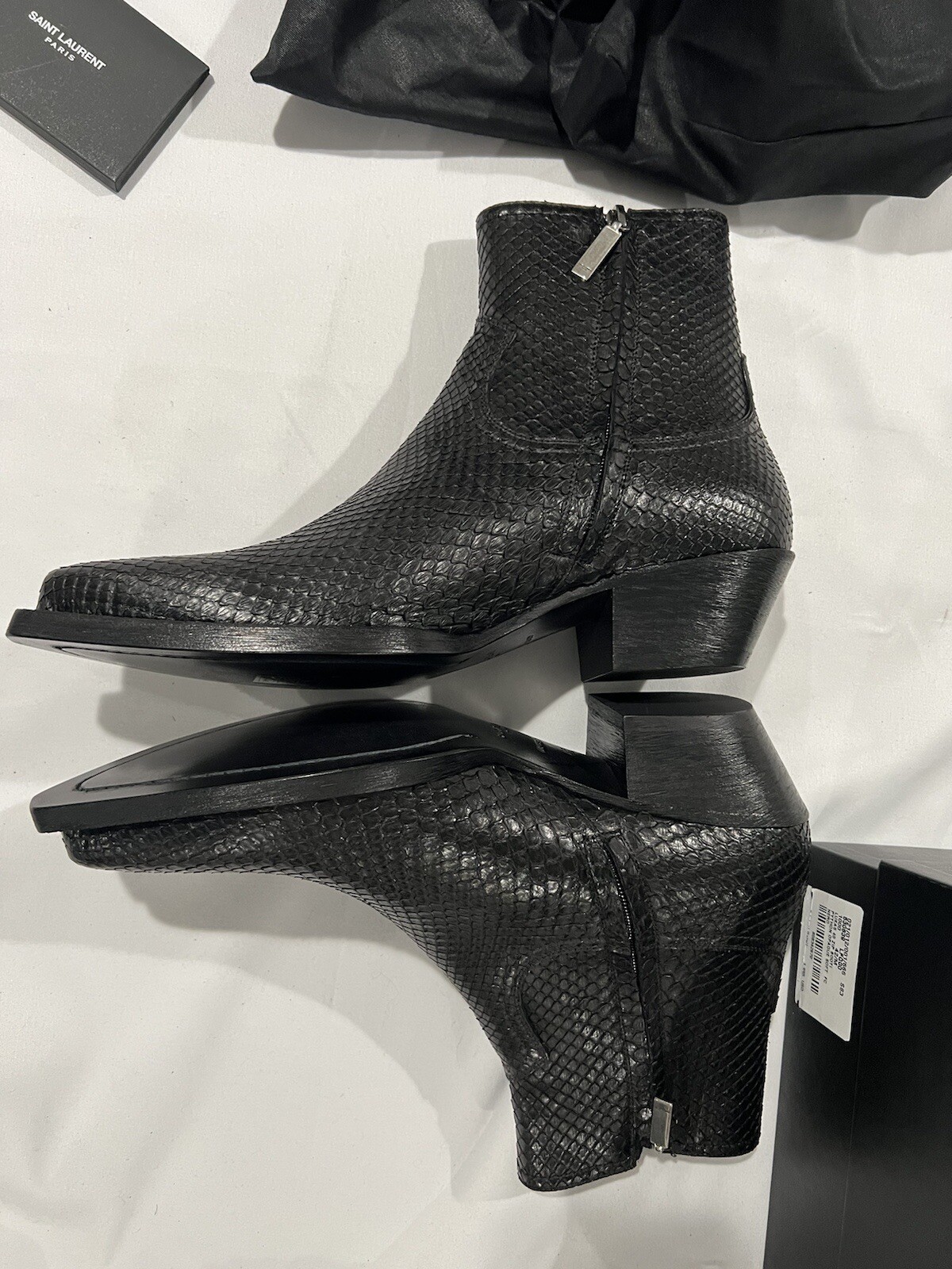 Stivali Saint Laurent uomo Lukas 40 Phyton. 42 5 9 5 $1990