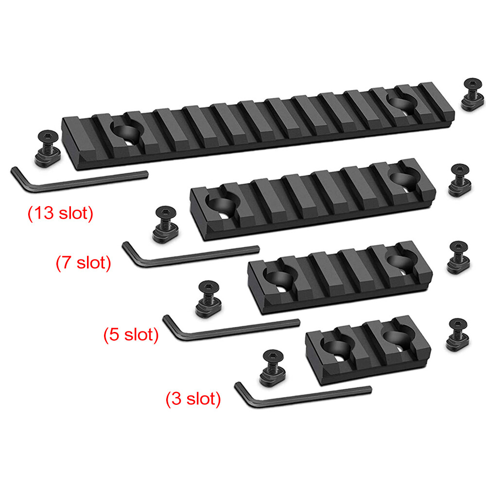 1er-Pack M-LOK Aluminium 3 5 7 9 11 13 Schlitz 21 mm RIS Führungsschiene Picatinny Weaver - Bild 4 von 13