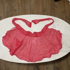 Vintage Apron Pink Sheer Short Pin Up Waitress Cosplay