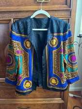 Vintage Silk Jacket - Women's Medium - Baroque Print, Animal Print, 80s/90s