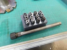 Universal Engineering Acura-Flex AF-2 Collet Chuck 1/2" Shank & a 12 Collet Set