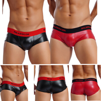 DE Herren Boxershorts Sexy Unterwäsche Wetlook Männer Dessous Reizwäsche  Höschen