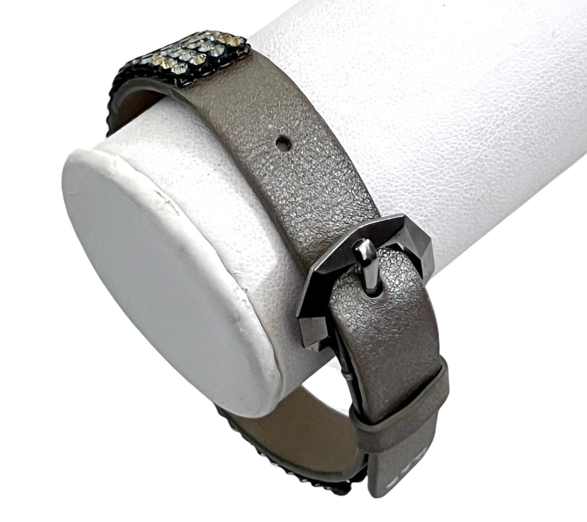 SWAROVSKI Crystal embellished leather buckle bracelet | eBay display picture 1