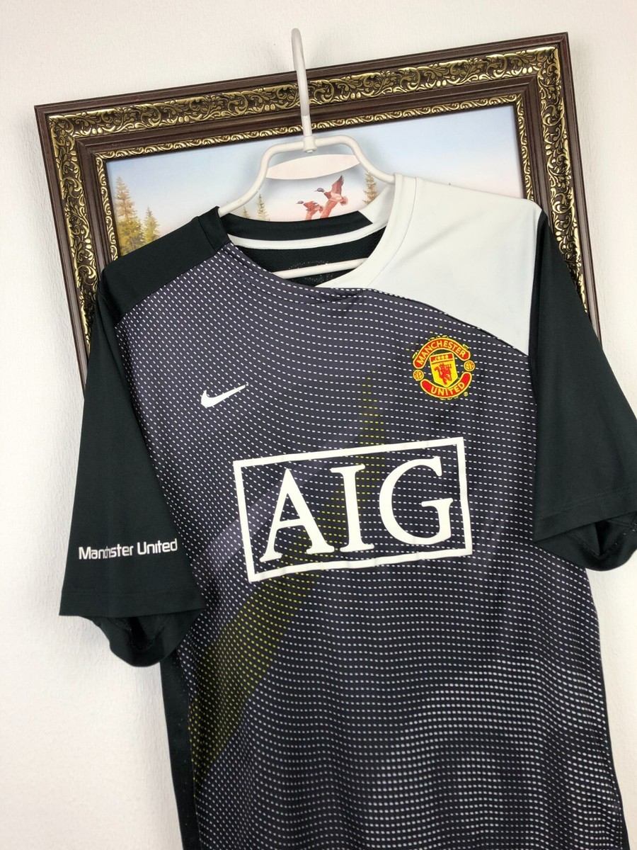 Vintage Nike Manchester United Football Shirt Soccer Player Issue
