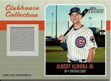 2019 Topps Heritage High Number ALBERT ALMORA JR Clubhouse Relic Jersey Cubs