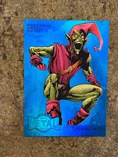 2015 Marvel Fleer Retro PMG Metal Blue #15 GREEN GOBLIN #24/50😍😍😍😍VHTF 