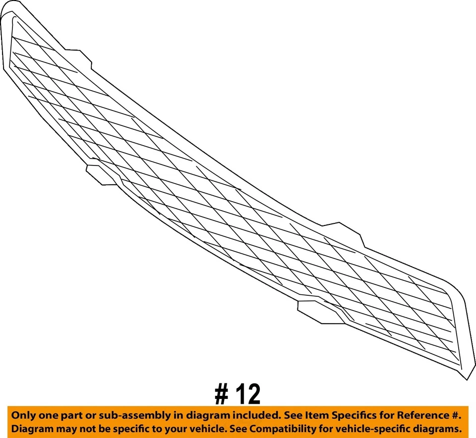 Решетка бампера для полицейского перехватчика седана FORD 13-19 EG1Z17K945CA от оригинального производителя - Изображение 2 из 2