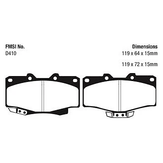 Pastillas de freno delanteras EBC DP4807R Yellowstuff para Toyota 4Runner 1996-2002 Foto 4 de 4
