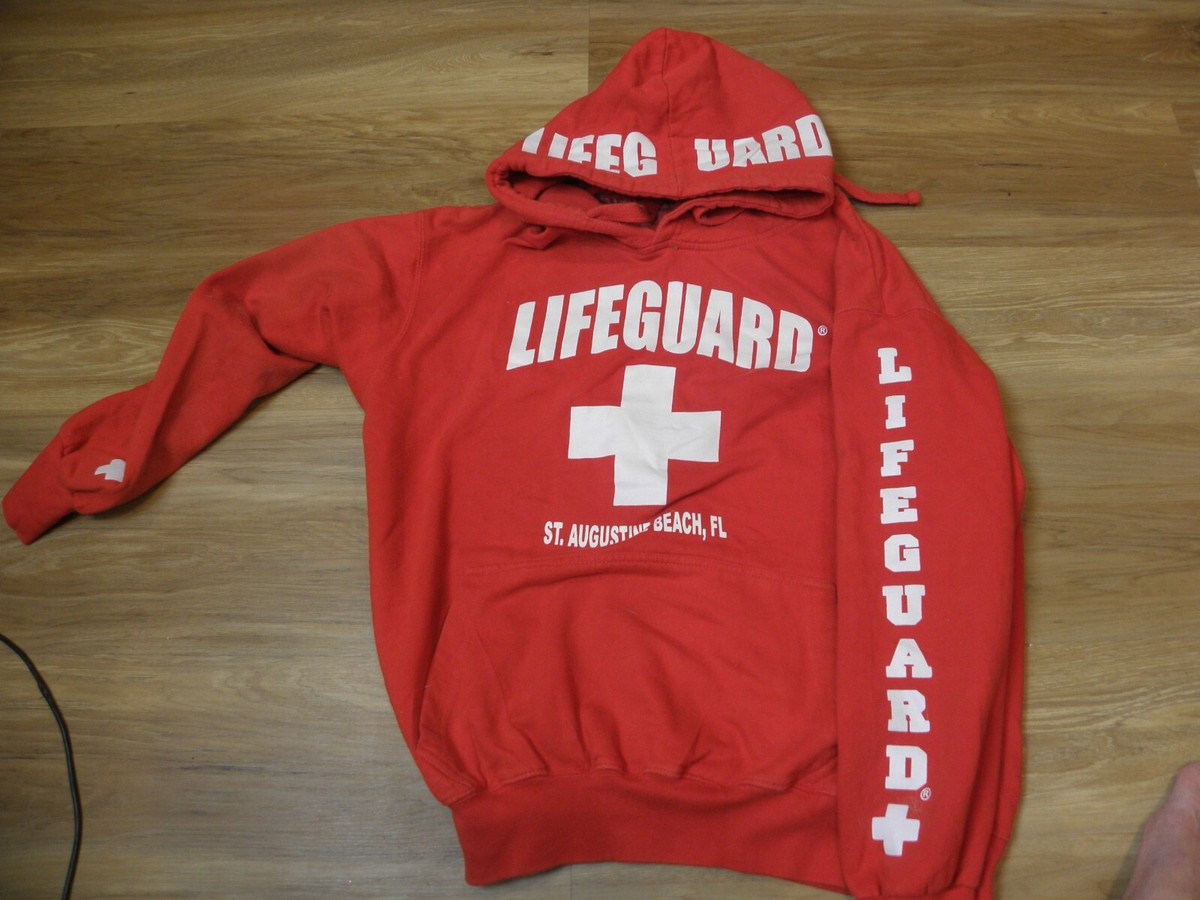 Lifeguard St. Augustine Beach, FL Hoodie Sweatshirt Size M | eBay