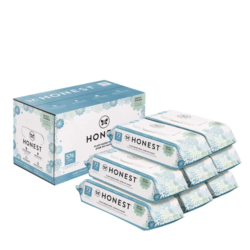 The Honest Clean Conscious Wipes 100% Plant-Based 99% Water Baby Wipe 576 count - Picture 11 of 12