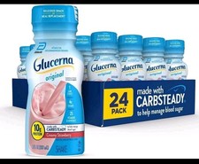 Glucerna Nutritional Shakes   CREAMY STRAWBERRY   8fl.oz. 24pk BOTTLES