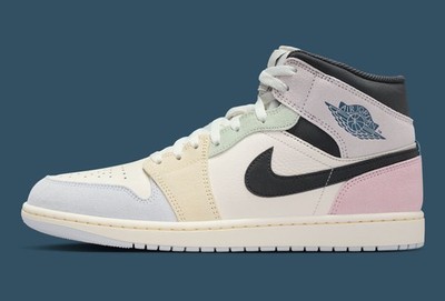 Nike Air Jordan 1 Mid SE Pastel Sail Anthracite Jade Aura Nby IB7110-100 Men's
