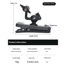 For Insta360X5 Camera 360 Rotating Magnetic Quick-Release Backpack Clip Hat Clip