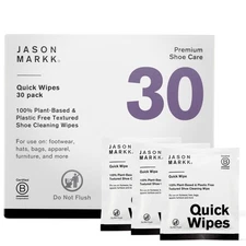 Jason Markk Plant-Based Quick Wipes, Shoe Cleaner, 30 Pack, Individually Pack...
