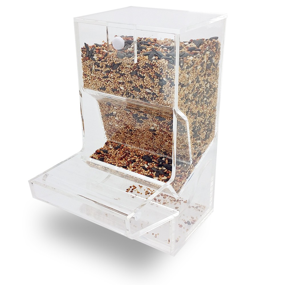 - Parrot/canary/cockatiel Acrylic Cage Seed Hopper Tray