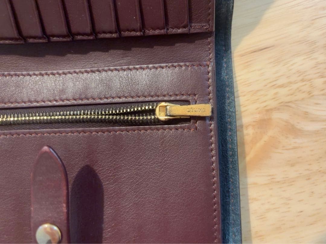 Celine Bi Fold Wallet Medium Multi Function Navy … - image 7