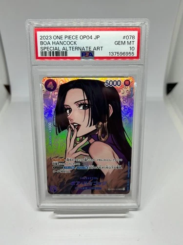 PSA10 Boa Hancock SP OP01-078 SR One Piece Card Kingdoms of Intrigue Japanese