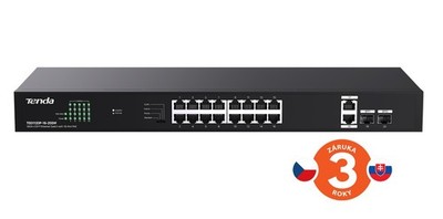Tenda 18GE+2SFP Ethernet Switch mit 16-Port PoE - TEG1120P-16-250W