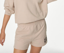 NWT M&S - B by Boutique - Pure Cotton Embroidered Lounge Shorts Athleisure L