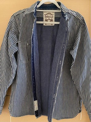 Samurai Jeans Hickory Coverall Shirt Workwear Vintage Style | eBay