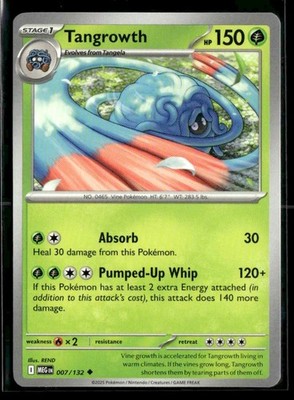 2025 Mega Evolution Tangrowth #007/132 Base Uncommon NM